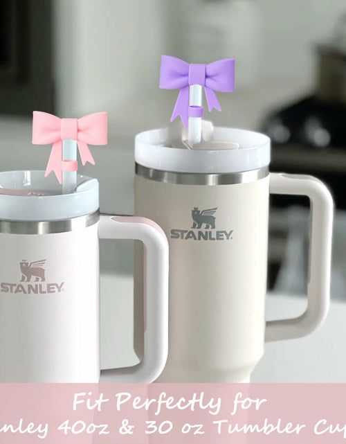 Load image into Gallery viewer, GAISHION 3pcs Bow Straw Covers Caps for Stanley 30/40oz Tumblers Silicone
