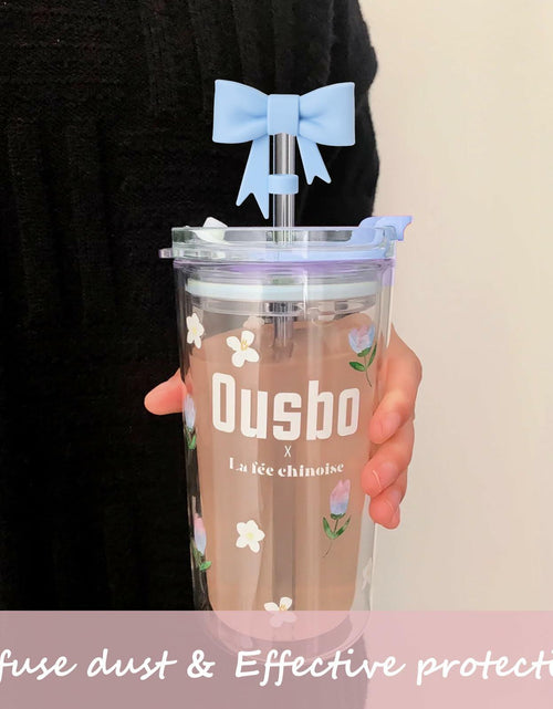 Load image into Gallery viewer, GAISHION 3pcs Bow Straw Covers Caps for Stanley 30/40oz Tumblers Silicone
