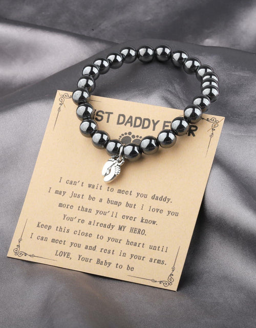 Load image into Gallery viewer, LQRI Bead Bracelet New Dad Gift Daddy To Be Pregnancy Announcement Small
