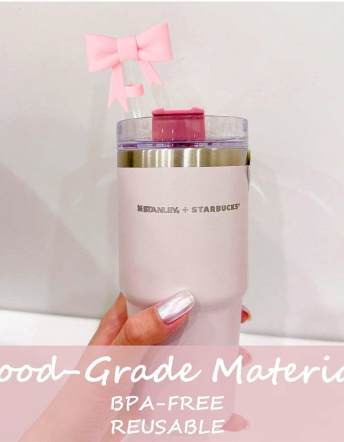 Load image into Gallery viewer, GAISHION 3pcs Bow Straw Covers Caps for Stanley 30/40oz Tumblers Silicone
