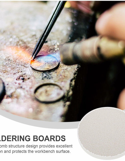 Load image into Gallery viewer, Tofficu Quartz Honeycomb Soldering Board Round 5.11x5.11x0.47in 2pcs As Shown
