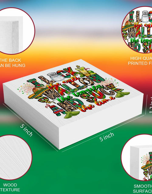 Load image into Gallery viewer, MIOOKISS Cinco De Mayo Rustic Wooden Box Sign 5x5 inch I Lock The Salt
