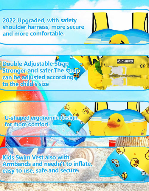 Load image into Gallery viewer, Chriffer Kids Swim Vest Life Jacket 30-55lbs Toddler Floaties with Arm Wings

