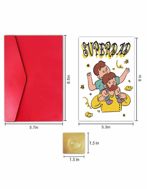 Load image into Gallery viewer, LuckymyliXY Father's Day Greeting Card Father's Love Leaning on Shoulder
