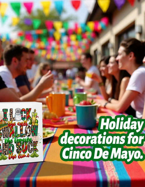 Load image into Gallery viewer, MIOOKISS Cinco De Mayo Rustic Wooden Box Sign 5x5 inch I Lock The Salt
