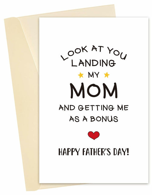 Load image into Gallery viewer, Heyshoo Funny Stepdad Father's Day Card Humor Bonus Dad Gift
