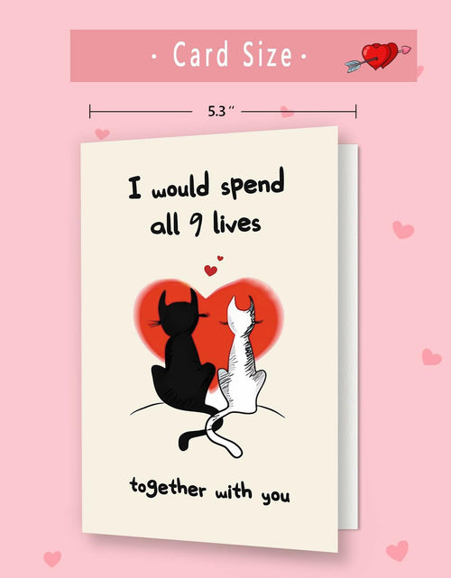 Load image into Gallery viewer, IDU Romantic Valentines Day Cat Card for Couples Cute Animal Print ZN038
