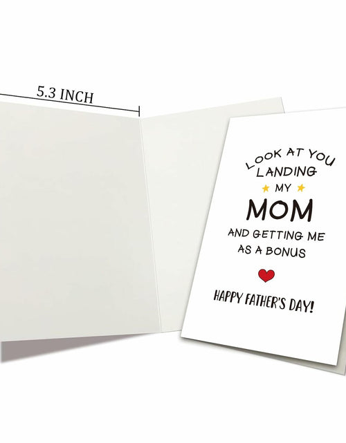 Load image into Gallery viewer, Heyshoo Funny Stepdad Father's Day Card Humor Bonus Dad Gift
