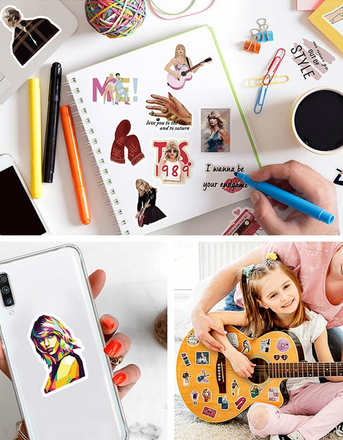 Load image into Gallery viewer, Kiislee 100 Popular Music Stickers Pop Singer Album Vinyl Multi-color
