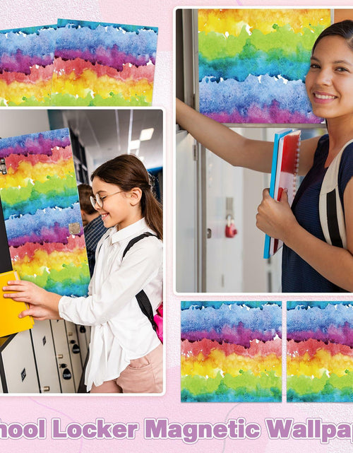 Load image into Gallery viewer, Nuanchu Magnetic Locker Wallpaper 12x12in 6pcs Colorful Waterproof Trimmable
