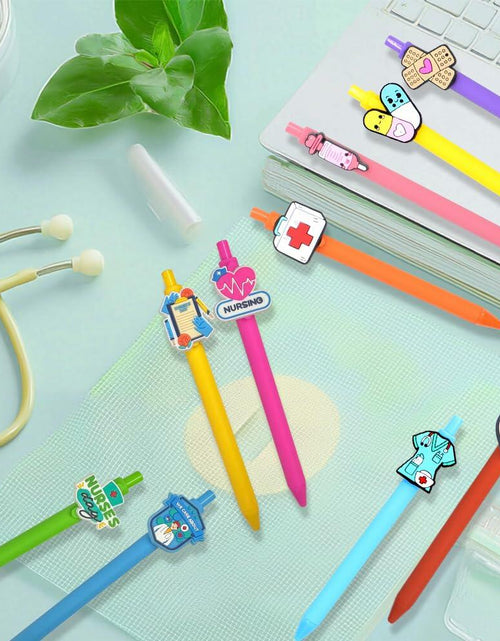 Load image into Gallery viewer, BAISDY 10pcs Nurse Pens Cute Nursing Student Essentials Black Ink
