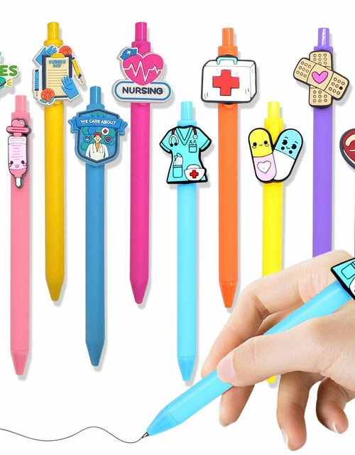 Load image into Gallery viewer, BAISDY 10pcs Nurse Pens Cute Nursing Student Essentials Black Ink
