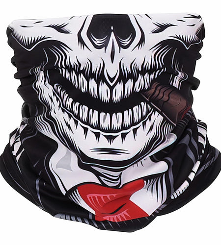 CycleZT Skull Neck Gaiter Mask Motorcycle Riding Fishing Cigar Skull One Size
