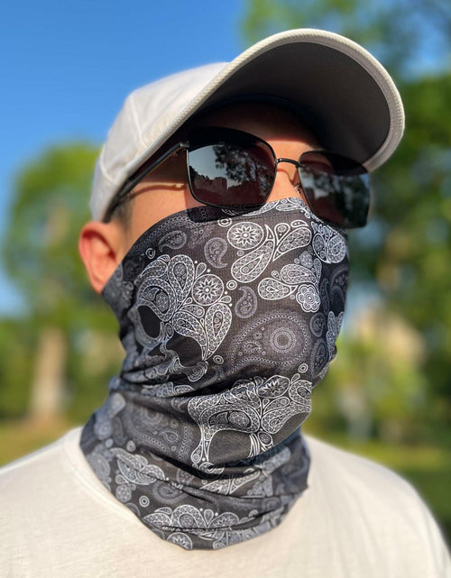 Load image into Gallery viewer, CycleZT Skull Neck Gaiter Mask Motorcycle Riding Fishing Cigar Skull One Size

