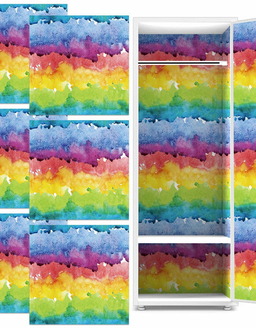 Load image into Gallery viewer, Nuanchu Magnetic Locker Wallpaper 12x12in 6pcs Colorful Waterproof Trimmable
