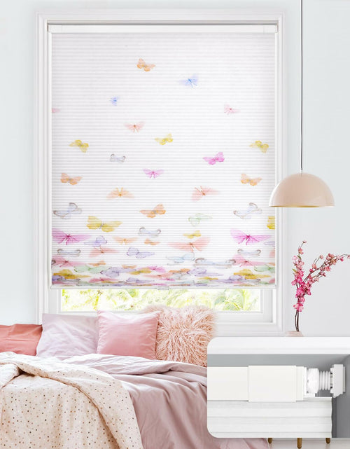 Load image into Gallery viewer, LazBlinds Cordless Cellular Shades Honeycomb 40x64 Colorful Butterflies
