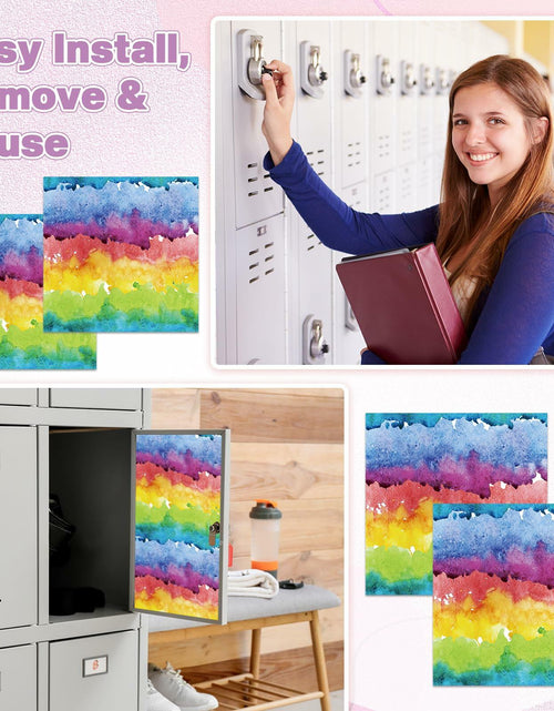 Load image into Gallery viewer, Nuanchu Magnetic Locker Wallpaper 12x12in 6pcs Colorful Waterproof Trimmable
