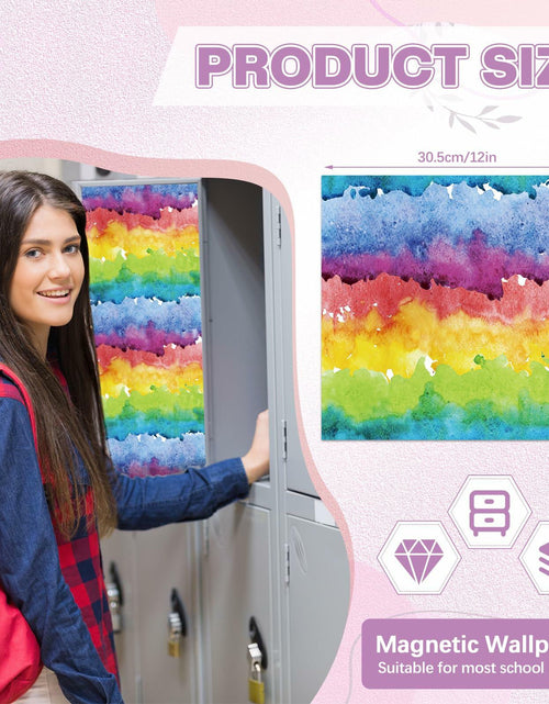 Load image into Gallery viewer, Nuanchu Magnetic Locker Wallpaper 12x12in 6pcs Colorful Waterproof Trimmable
