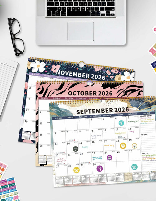 Load image into Gallery viewer, EYROZILL 2025-2026 Wall Calendar 17x22 Large Monthly Vertical 18 Month

