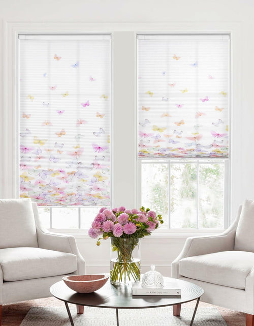 Load image into Gallery viewer, LazBlinds Cordless Cellular Shades Honeycomb 40x64 Colorful Butterflies
