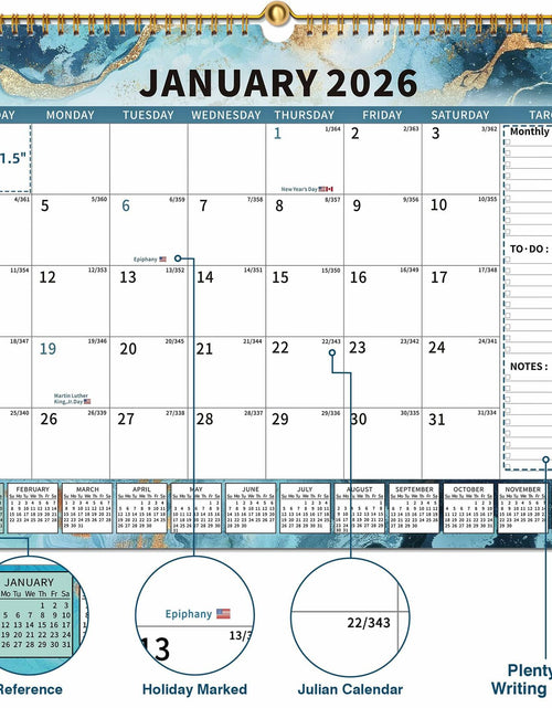 Load image into Gallery viewer, EYROZILL 2025-2026 Wall Calendar 17x22 Large Monthly Vertical 18 Month
