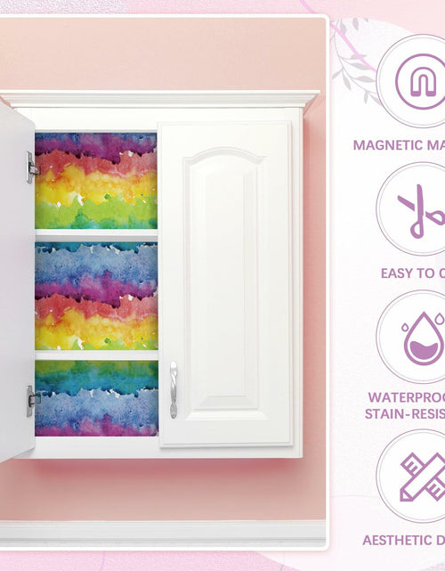 Load image into Gallery viewer, Nuanchu Magnetic Locker Wallpaper 12x12in 6pcs Colorful Waterproof Trimmable
