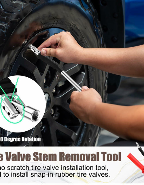 Load image into Gallery viewer, Tallew 2 Pcs Tire Valve Stem Puller &amp; Scraper Tool Set with Rubber Boot
