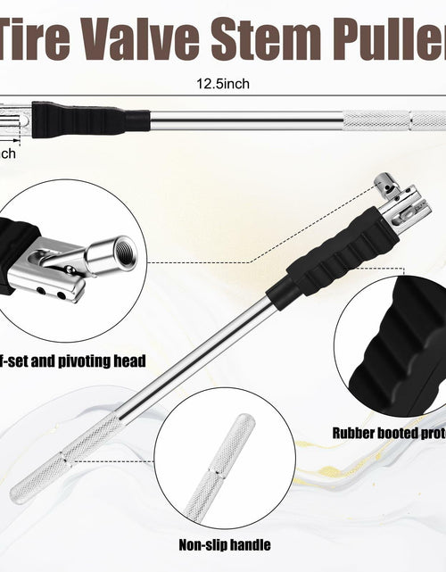 Load image into Gallery viewer, Tallew 2 Pcs Tire Valve Stem Puller &amp; Scraper Tool Set with Rubber Boot

