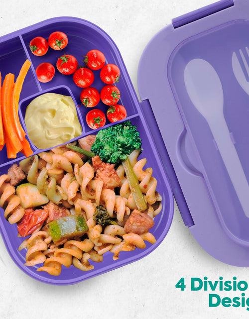 Load image into Gallery viewer, Generic DifaBella Kids Lunch Box 4 Compartments BPA-Free Purple 8.66x5.9x2.7

