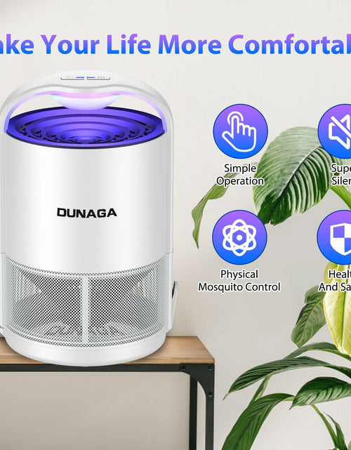 Load image into Gallery viewer, DUNAGA Fly Traps Indoor with 10 Sticky Glue Boards White Bug Zapper
