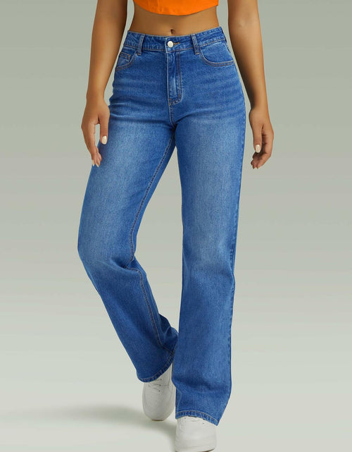 Load image into Gallery viewer, FUNUCA Women’s High Waist Wide Leg Stretch Denim Jeans Blue Size 8
