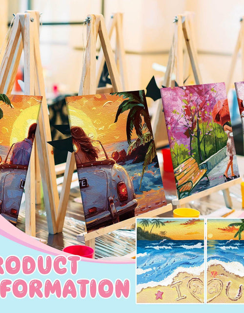 Load image into Gallery viewer, Ctosree 12 Pcs Valentine Pre Drawn Canvas Painting Boards 8x10 Inch Scenery
