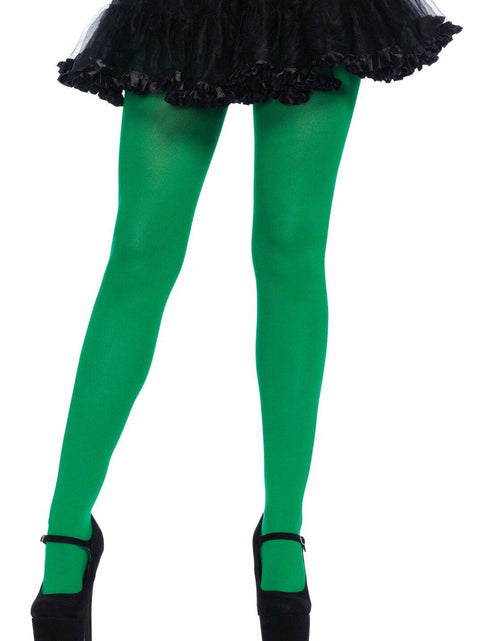 Load image into Gallery viewer, Leg Avenue Women's Opaque Plus Size Tights Kelly Green Size Plus

