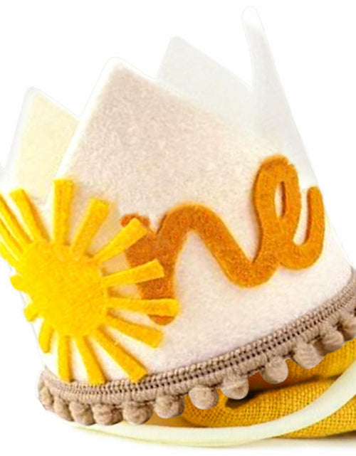 Load image into Gallery viewer, JeVenis 2pcs First Trip Around the Sun Birthday Hat Boho Sun Party Decoration
