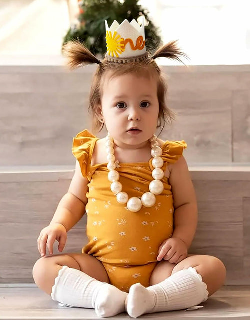 Load image into Gallery viewer, JeVenis 2pcs First Trip Around the Sun Birthday Hat Boho Sun Party Decoration
