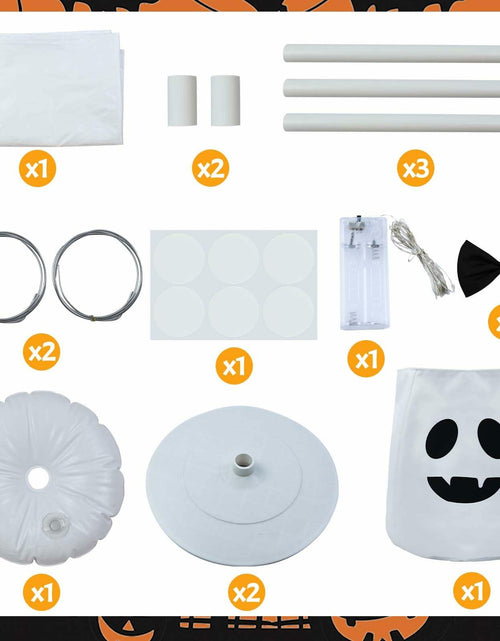Load image into Gallery viewer, Waybas Ghost Halloween Candy Bowl LED Lights Outdoor 47" Tall White
