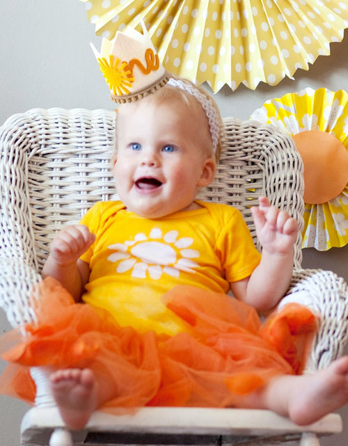 Load image into Gallery viewer, JeVenis 2pcs First Trip Around the Sun Birthday Hat Boho Sun Party Decoration
