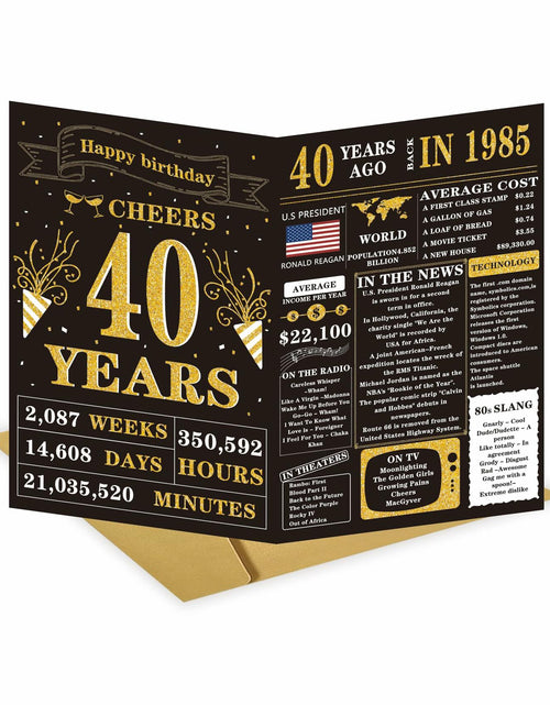 Load image into Gallery viewer, Detuca 40th Birthday Card Funny Gifts Decorations for Men Women DTK-62
