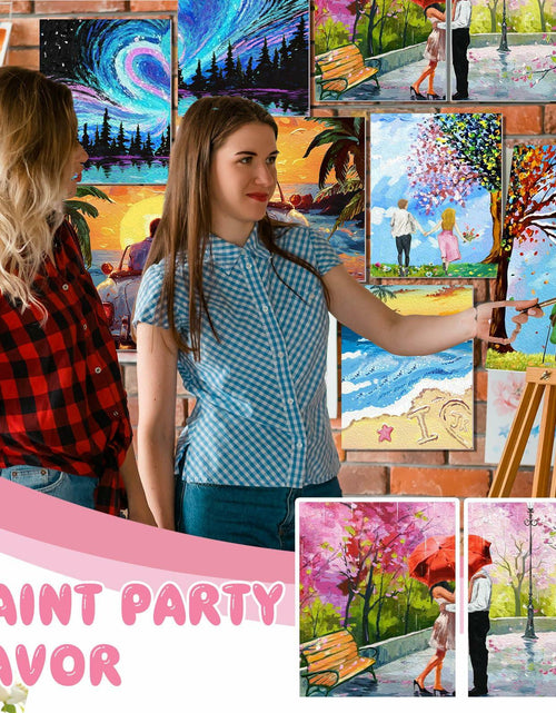 Load image into Gallery viewer, Ctosree 12 Pcs Valentine Pre Drawn Canvas Painting Boards 8x10 Inch Scenery
