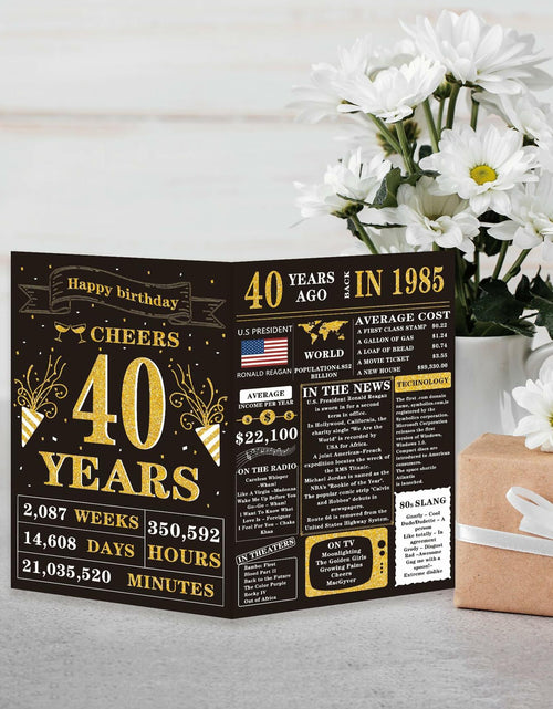 Load image into Gallery viewer, Detuca 40th Birthday Card Funny Gifts Decorations for Men Women DTK-62
