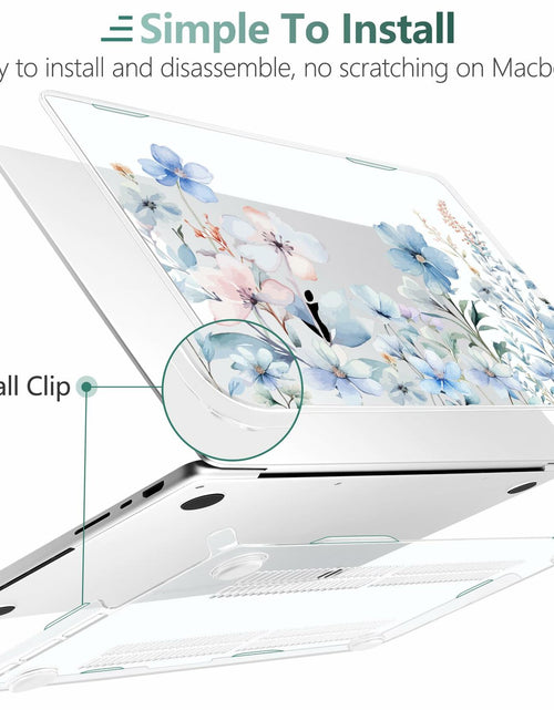 Load image into Gallery viewer, DONGKE MacBook Pro 16 Inch Case 2024 2023 2021 Pro Max Blue Flowers
