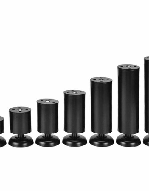 Load image into Gallery viewer, Lheng Stainless Steel Adjustable Furniture Legs Black 18cm 2 Pcs
