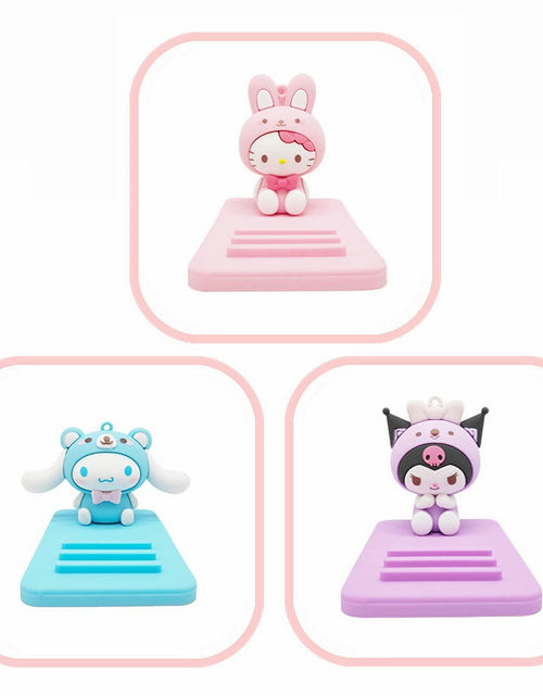 Load image into Gallery viewer, Sicpfuj Cute Phone Stand Desk Cell Phone Holder Blue Polyvinyl Chloride
