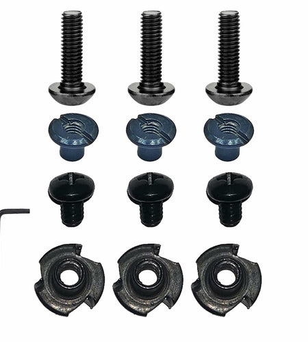 WGLILO #8-32 Three-Claw T-Nut Zinc Hexagon Socket Cross Screw