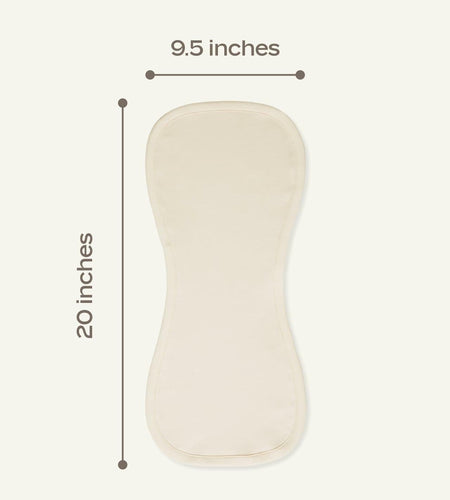 MON CHOU Organic Cotton Burp Cloths Baby 20x9.5 Meadow Cocoa