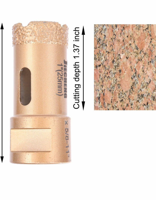 Load image into Gallery viewer, JIECHENG 1" Diamond Hole Saw 25mm Gold for Granite Quartzite Marble Concrete
