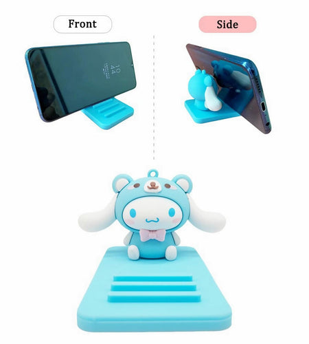 Sicpfuj Cute Phone Stand Desk Cell Phone Holder Blue Polyvinyl Chloride