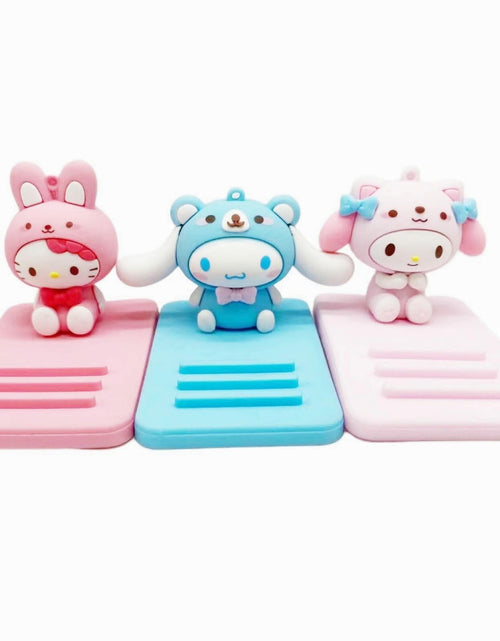 Load image into Gallery viewer, Sicpfuj Cute Phone Stand Desk Cell Phone Holder Blue Polyvinyl Chloride
