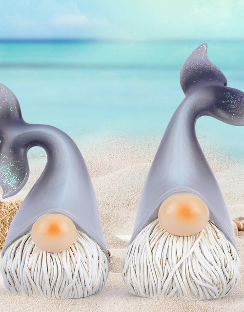 Load image into Gallery viewer, Hodao 2 Set Summer Ocean Gnome Resin Figurines Mermaid Grey Scandinavian
