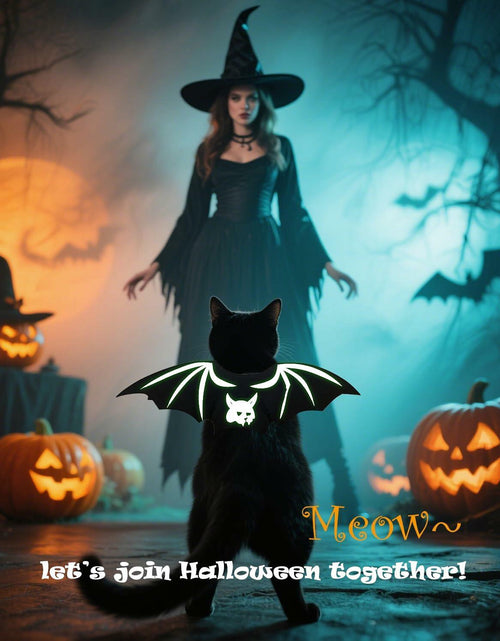 Load image into Gallery viewer, Velthorix Cat Halloween Costume Bat Wings Pet Cosplay Accessories Small
